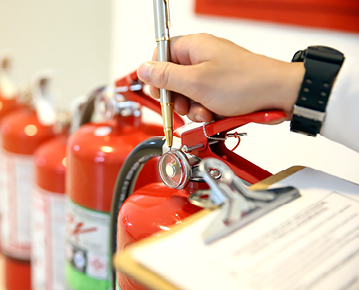 Inspection of fire extinguisher